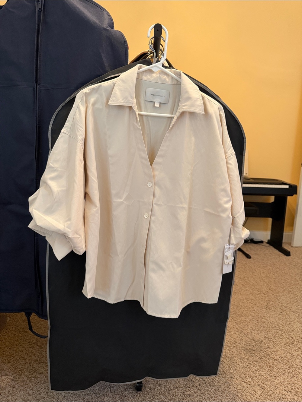 Brochu Walker 3/4 Sleeve Blouse in Light Cream